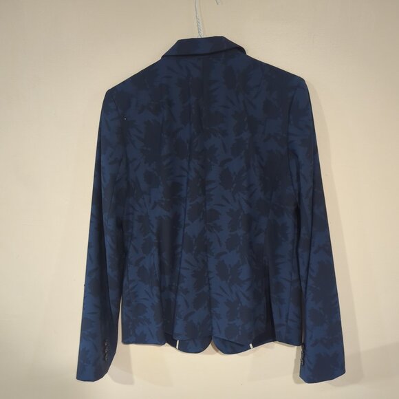 Banana Republic patterned navy classic blazer size 8 - Picture 2 of 2